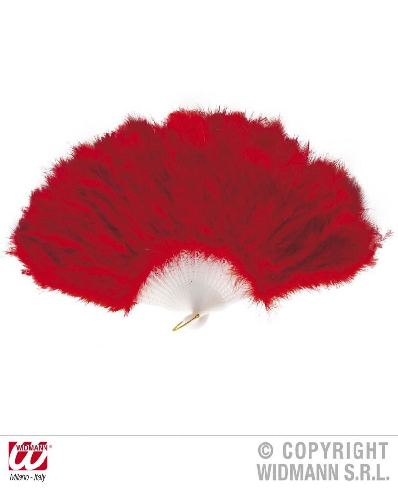 Karneval Feder F&auml;cher rot