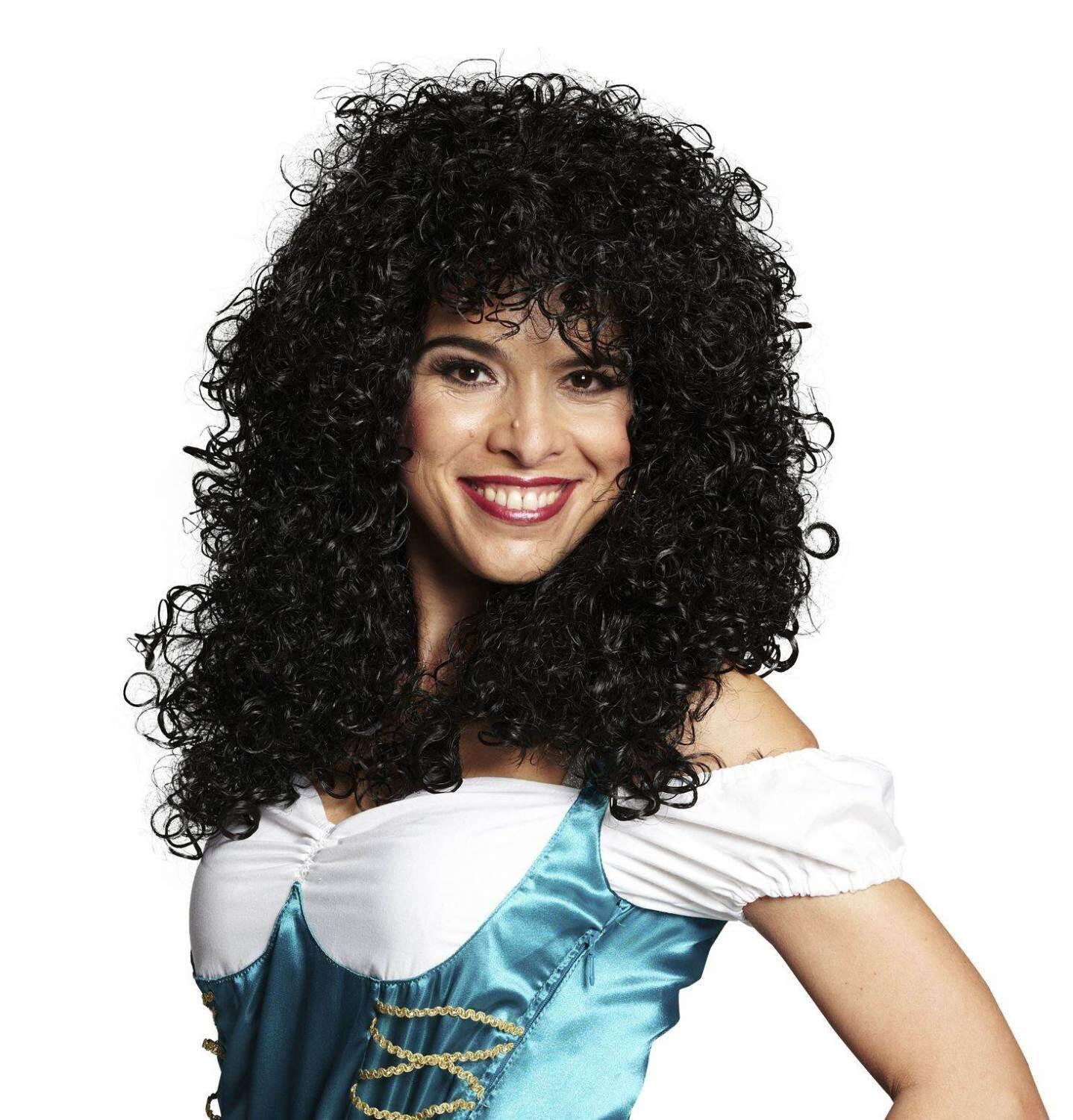 Karneval Damen  Locken Per&uuml;cke Angelique Farbwahl