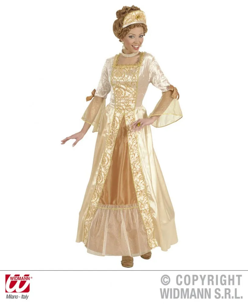 Karneval Damen Kost&uuml;m Gold Prinzessin