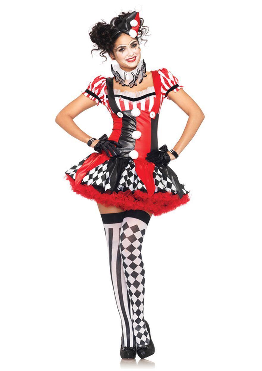 Leg Avenue Karneval Damen Kost&uuml;m Harlekin Clown