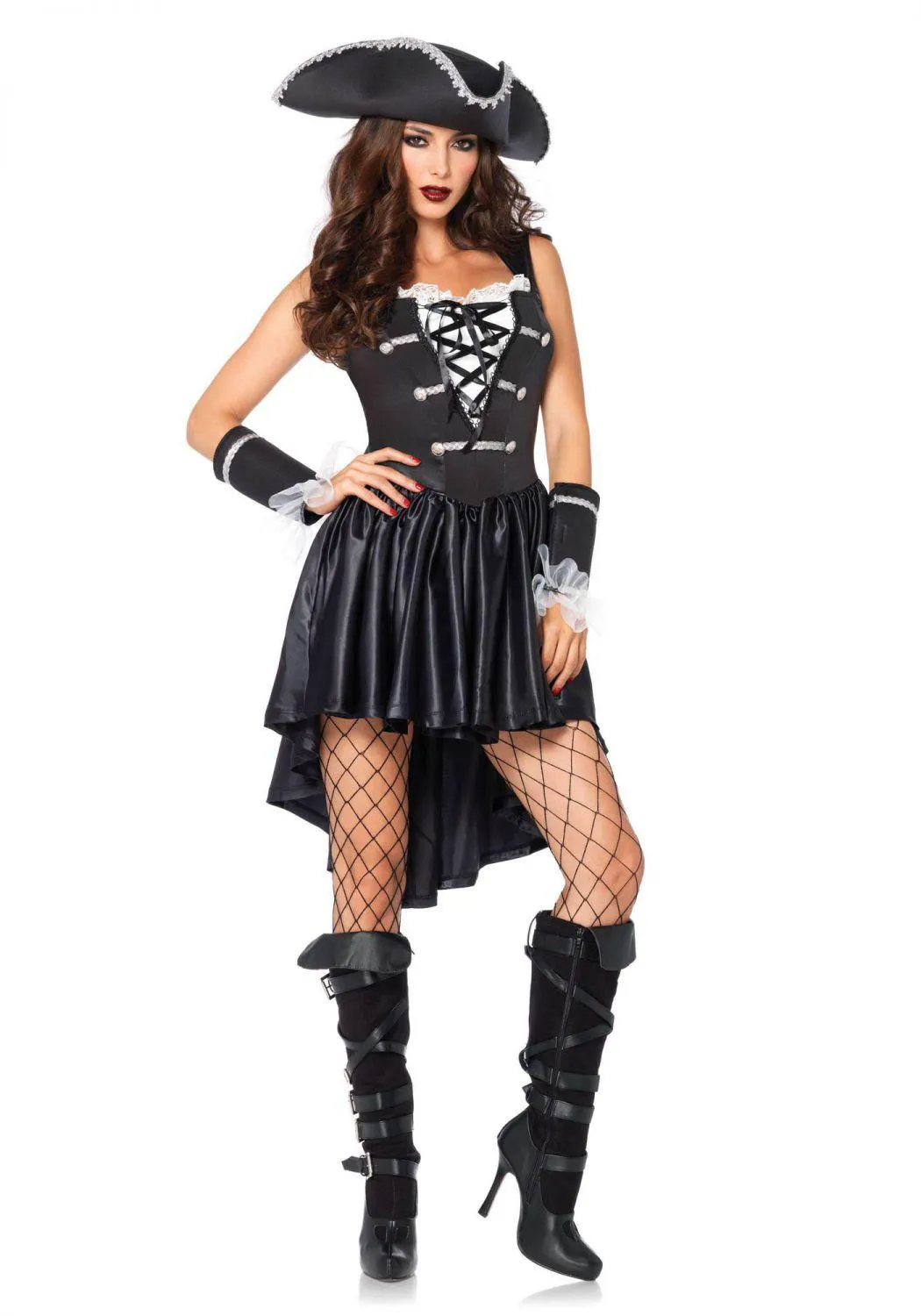 Leg Avenue Karneval Kost&uuml;m Piratin Captain Black Heart