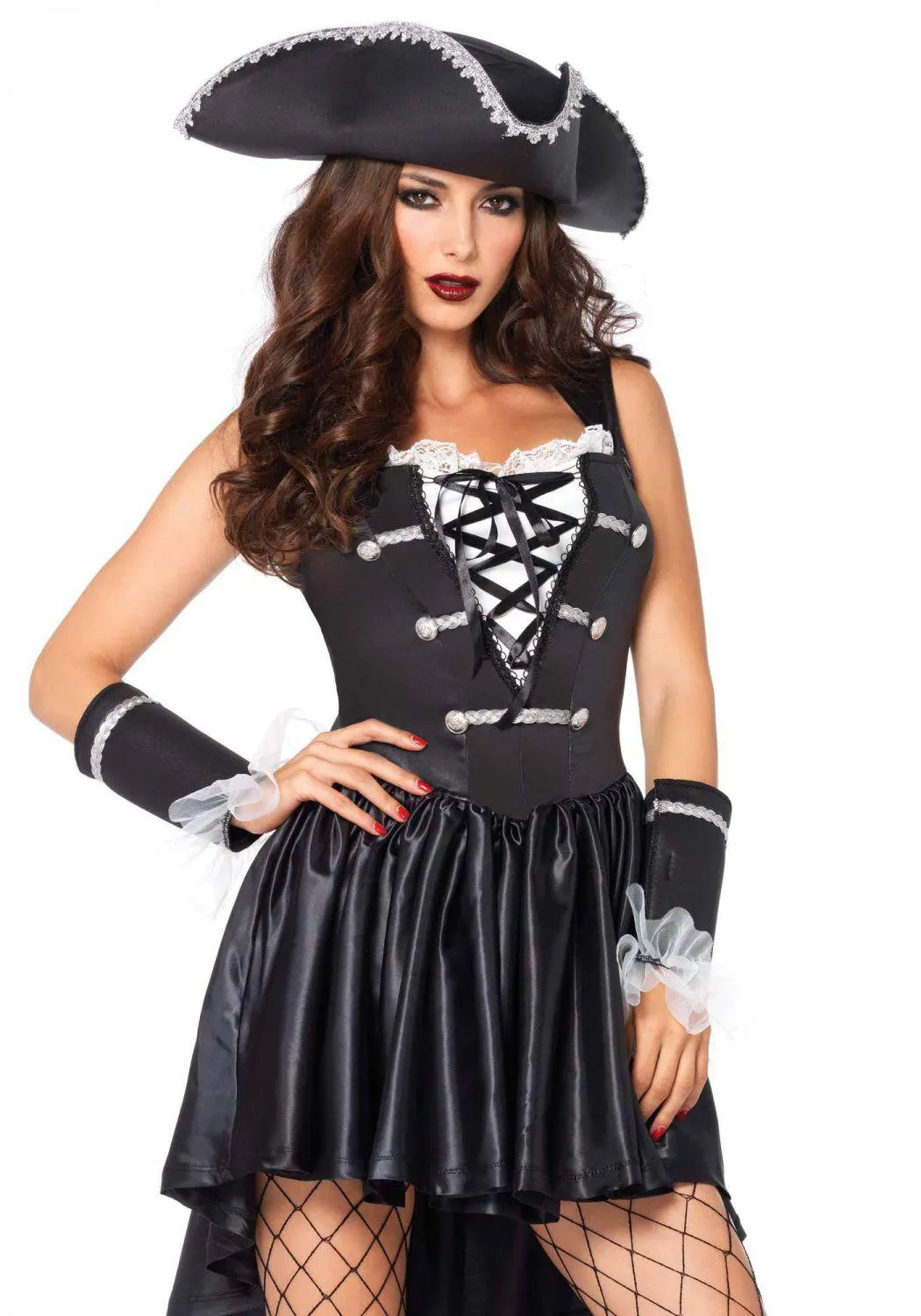 Leg Avenue Karneval Kost&uuml;m Piratin Captain Black Heart