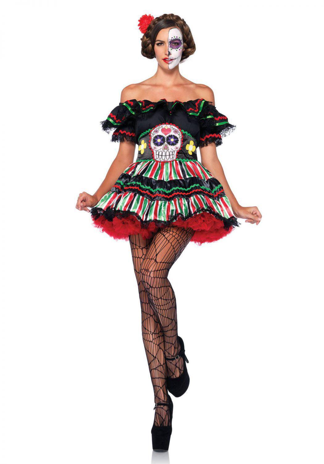 Leg Avenue Karneval Damen Kost&uuml;m Day Of The Dead Doll