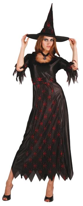 Karneval Halloween Damen Kostüm Hexe SKULL WITCH