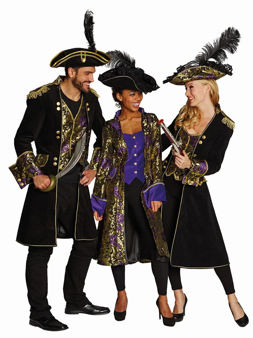 Karneval Herren Kost&uuml;m Piraten Mantel Deluxe