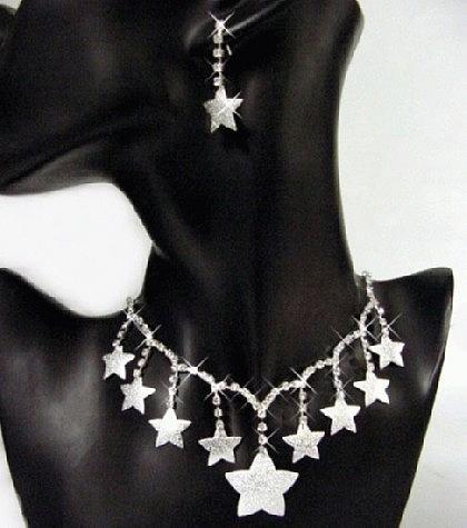 Halskette und Ohrstecker Sterne