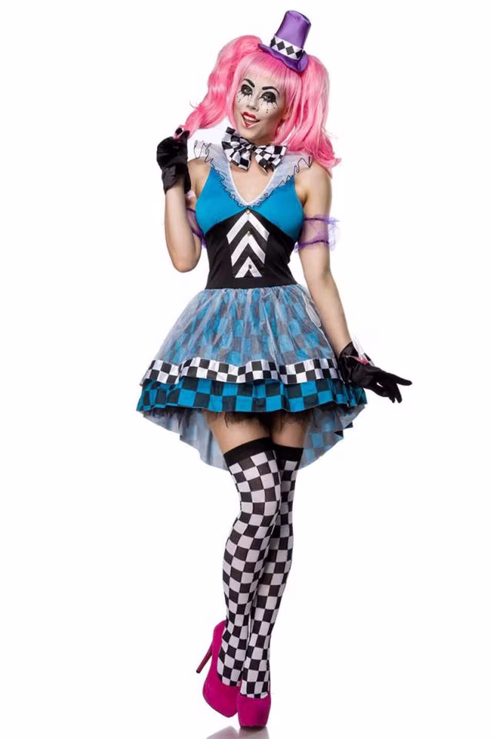Karneval Damen Kost&uuml;m Set Hutmacher Crazy Hatter