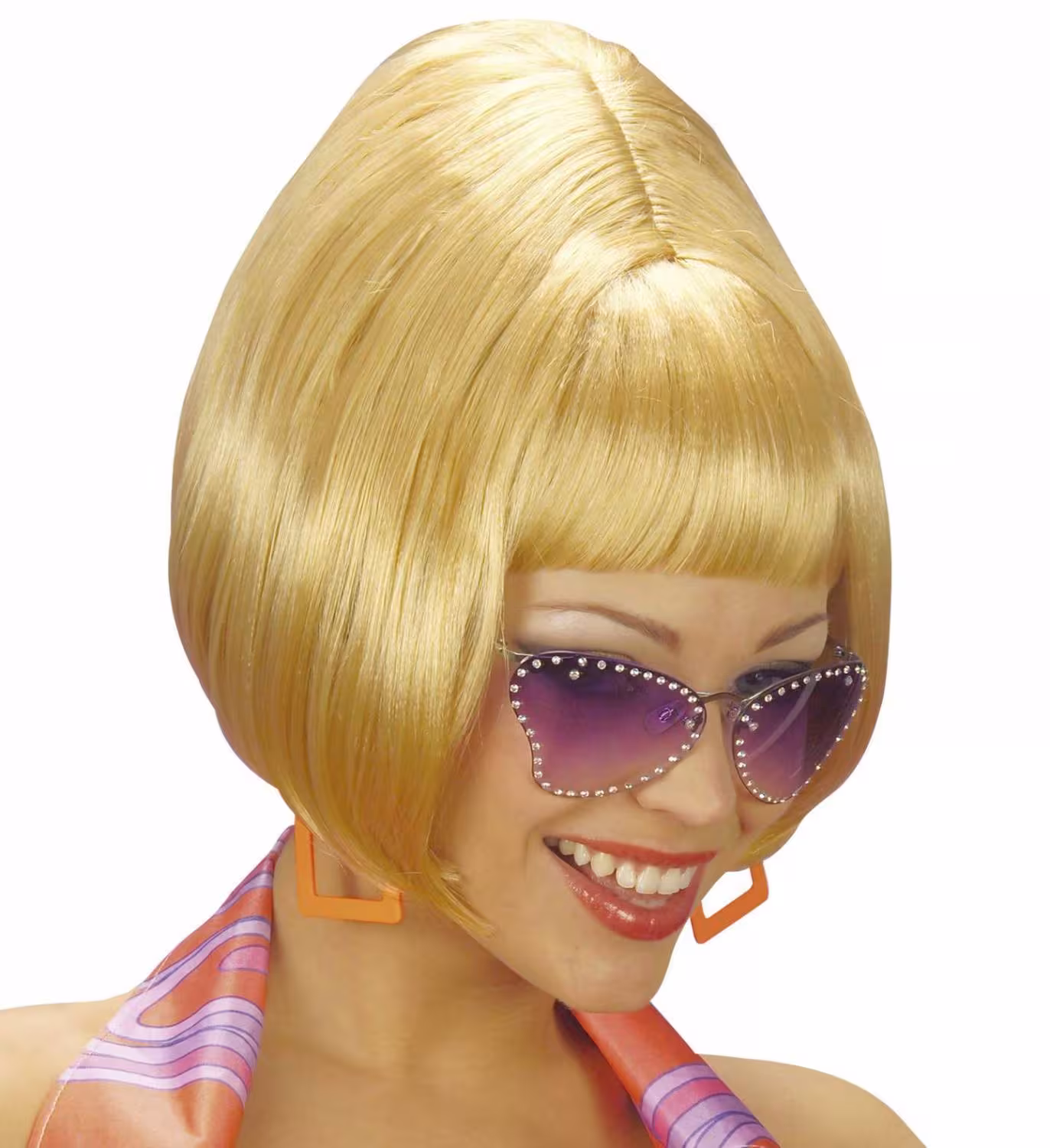 Karneval Damen Per&uuml;cke 70 er blond