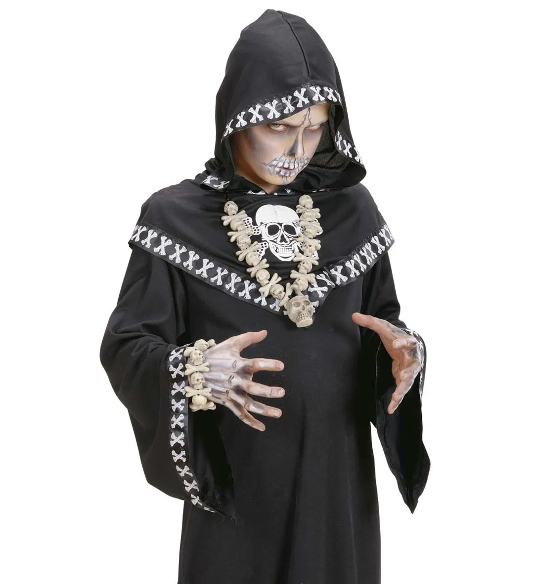 Karneval Halloween Armband mit Totenk&ouml;pfen