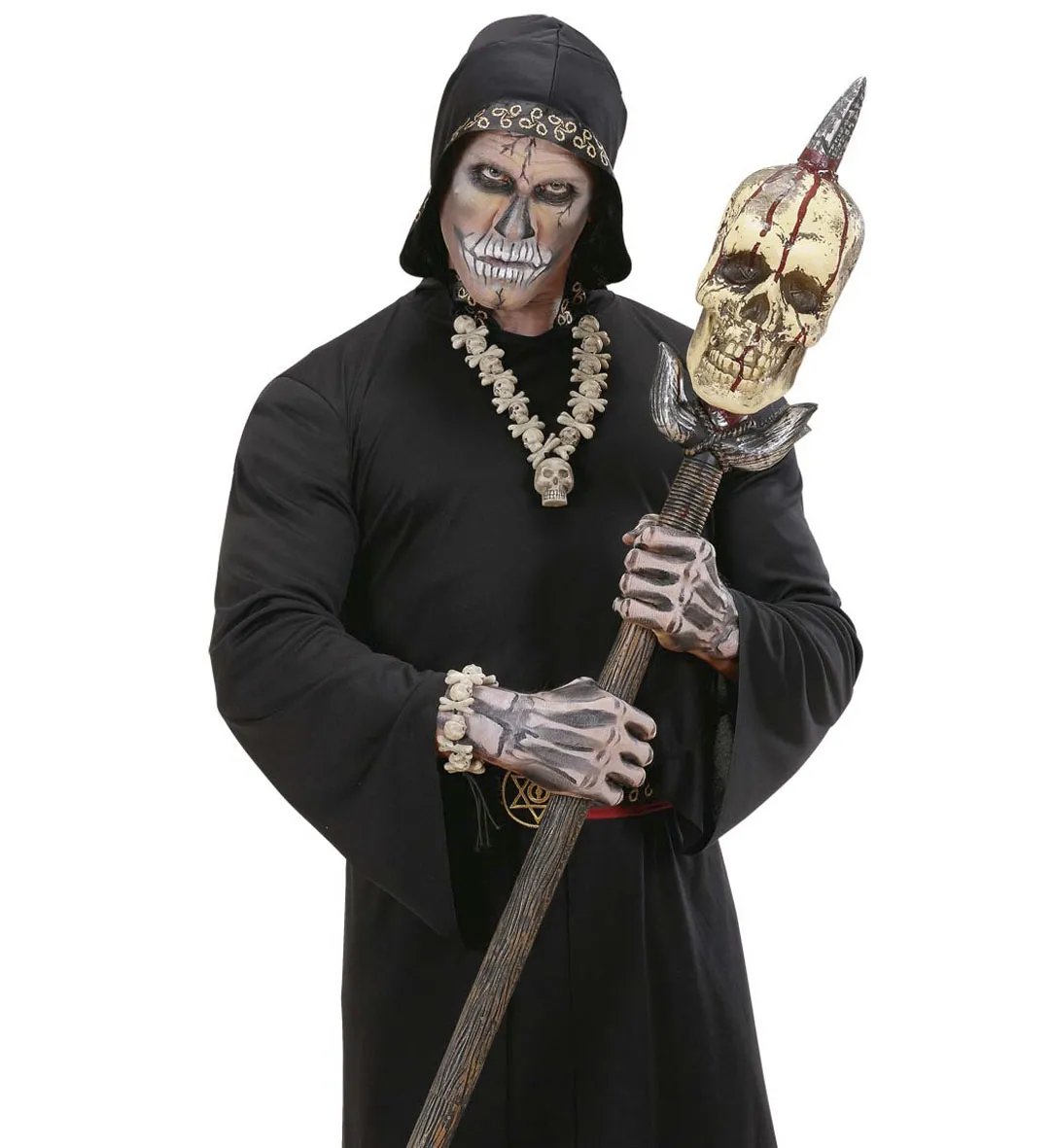 Karneval Halloween Armband mit Totenk&ouml;pfen