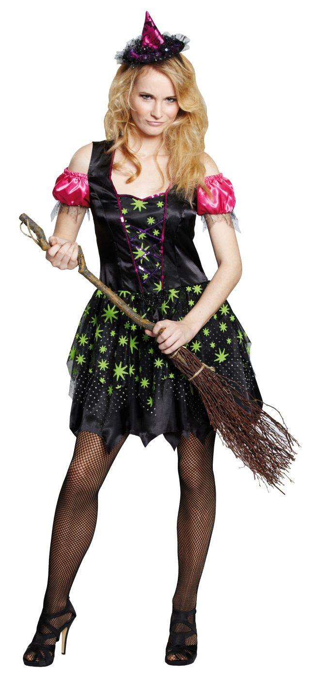 Karneval Halloween Damen Kost&uuml;m Hexe Magic Witch