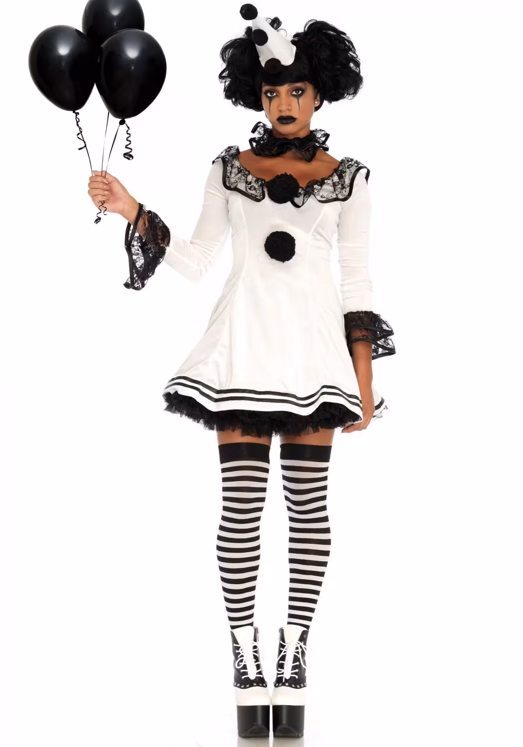Leg Avenue Karneval Halloween Damen Kost&uuml;m Pierrot Clown