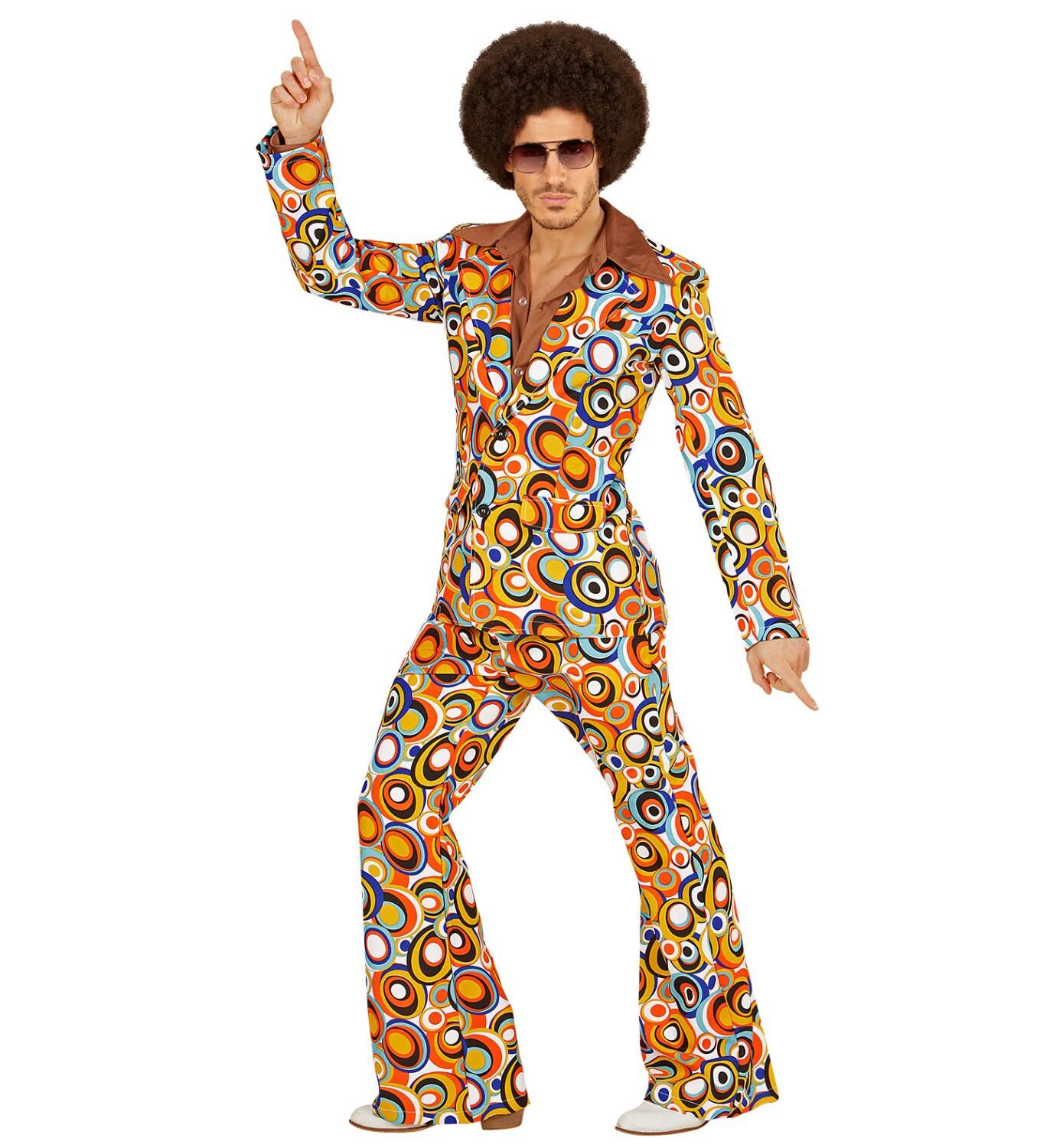 Karneval Herren Kostüm 70er Anzug Bubbles
