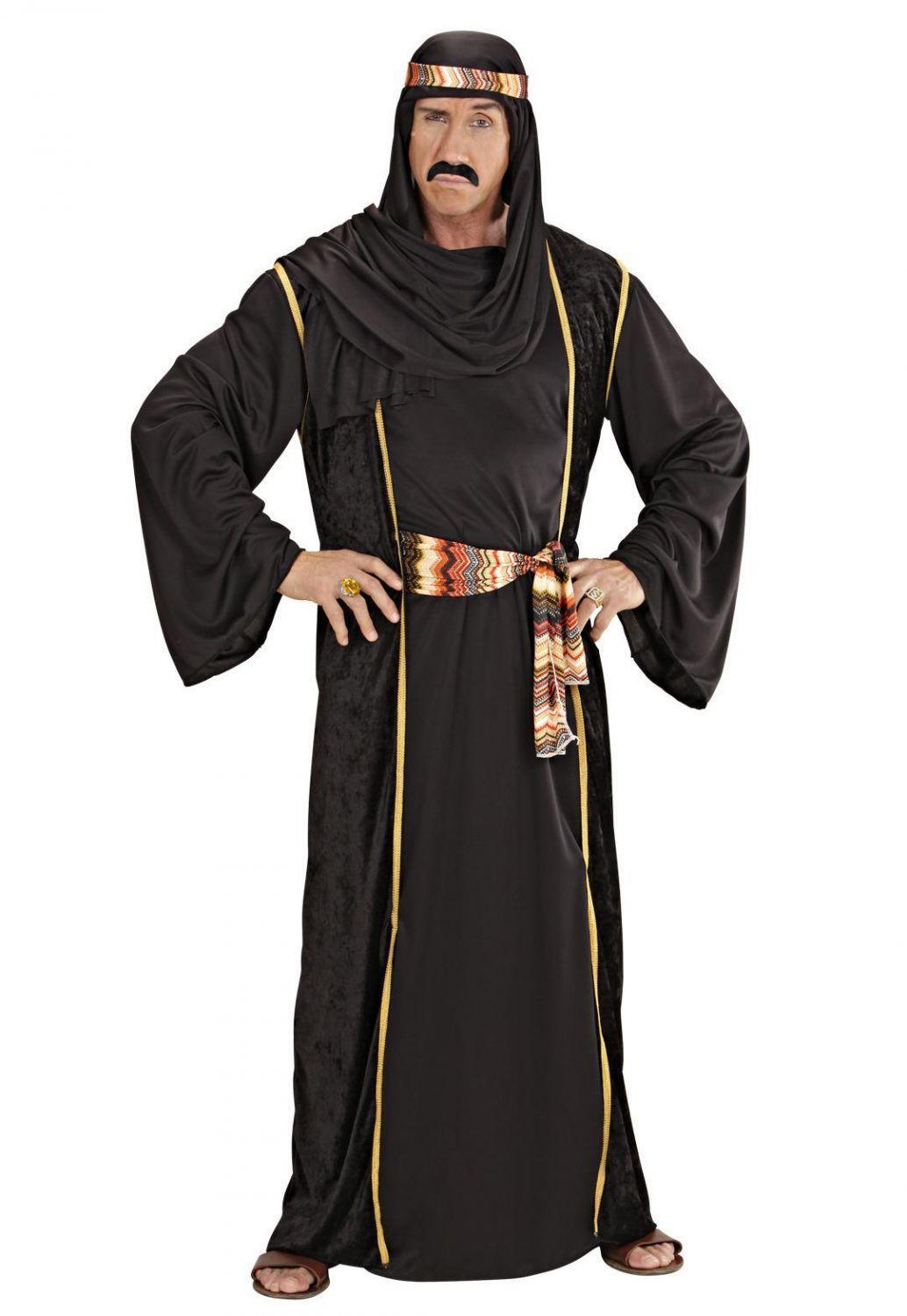 Karneval Herren Kostüm Arabischer Scheich schwarz