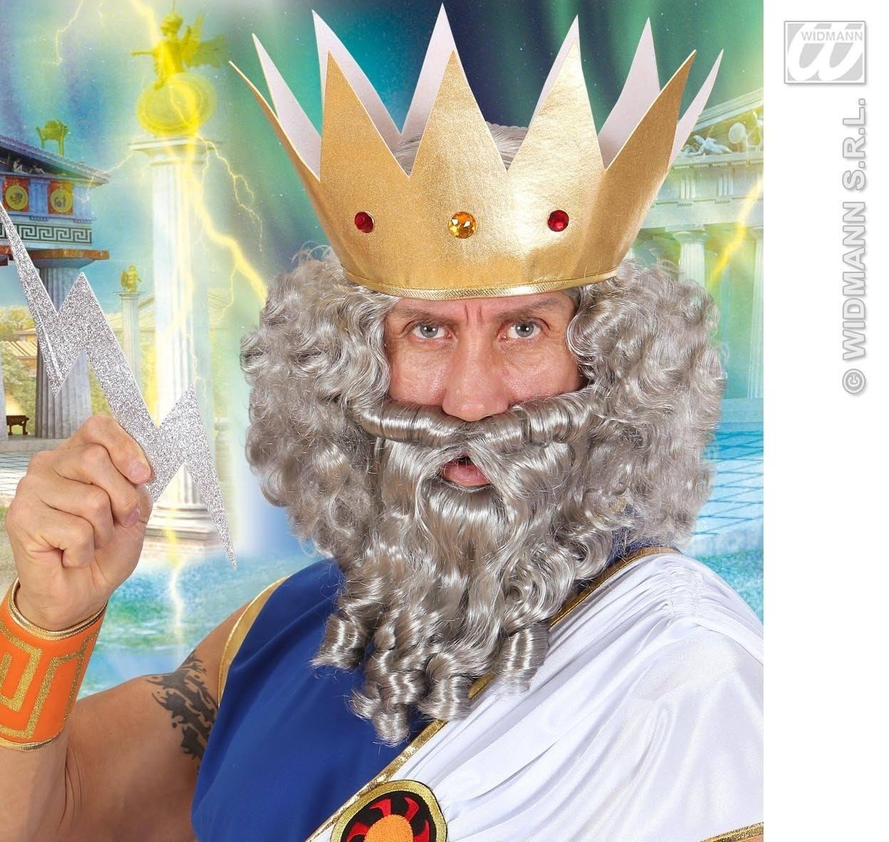Karneval Herren Per&uuml;cke Locken grau