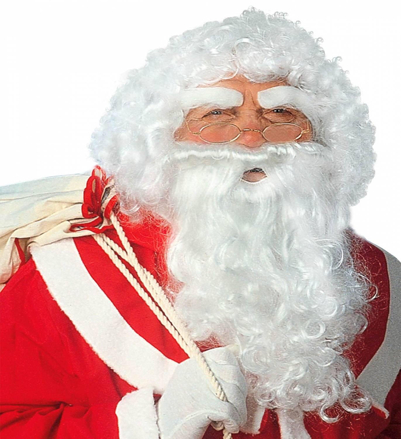 Weihnachtsmann Per&uuml;cken-Set Nikolaus Deluxe
