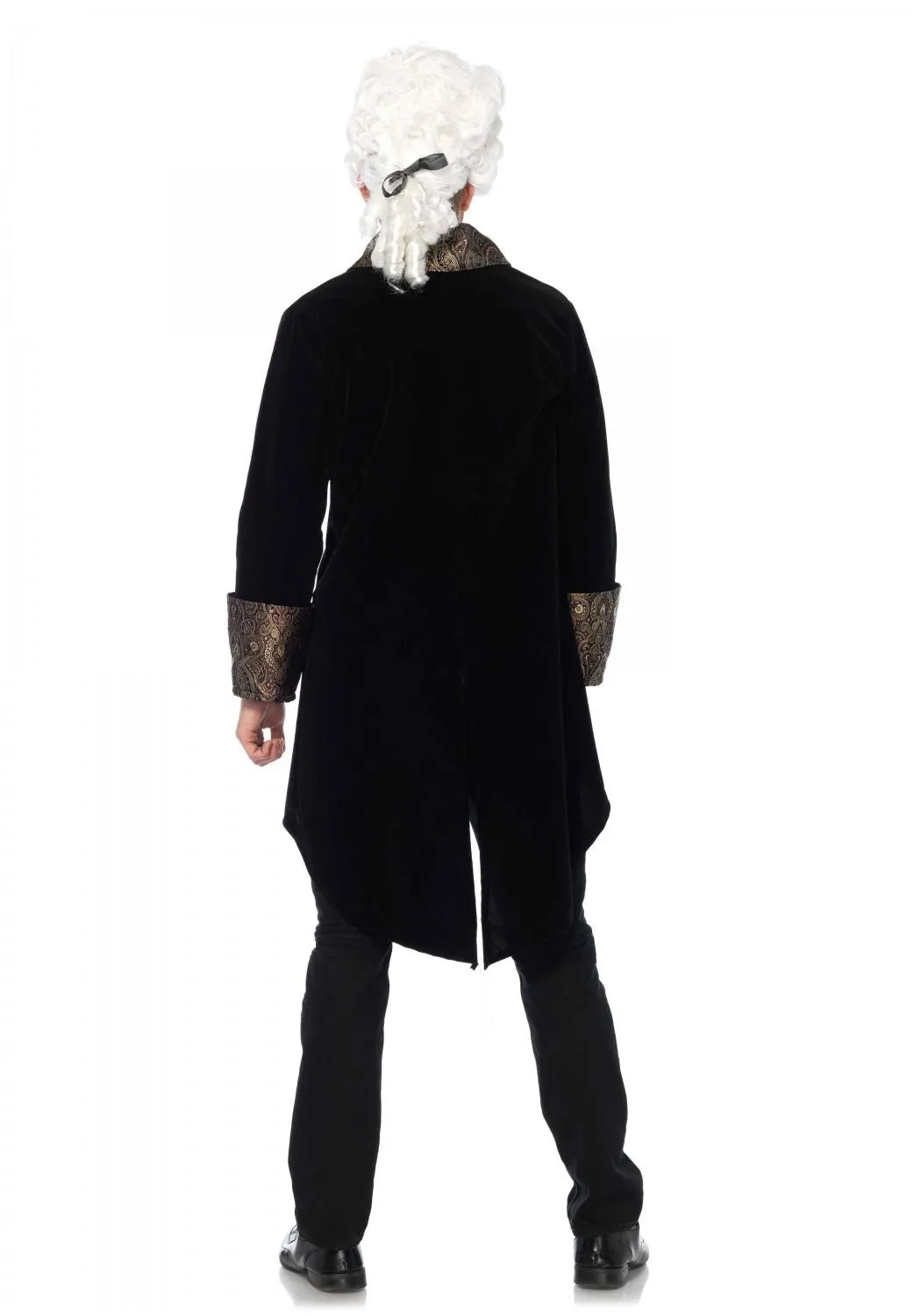 Karneval Herren Kost&uuml;m Jacke Samtmantel schwarz