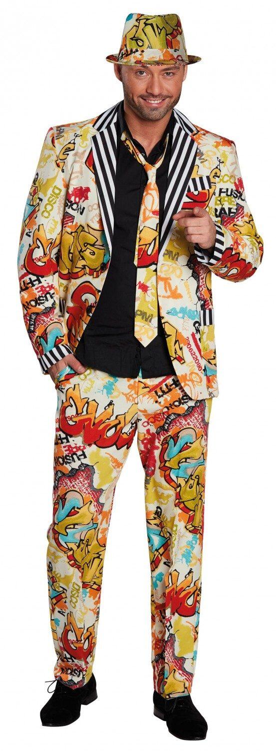 Karneval Herren Kostüm Grafitti-Anzug