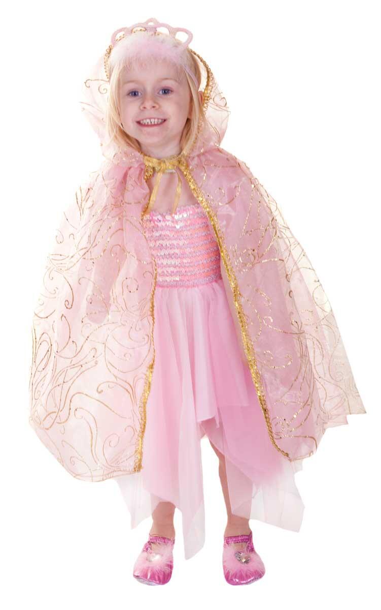 Karneval M&auml;dchen Cape Magical Golden Glitter