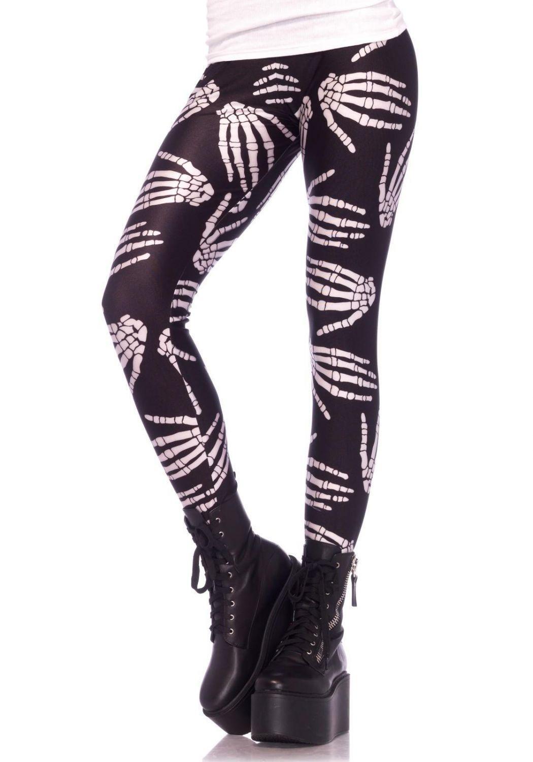 Leg Avenue Halloween Karneval Damen Leggings Boney Hands