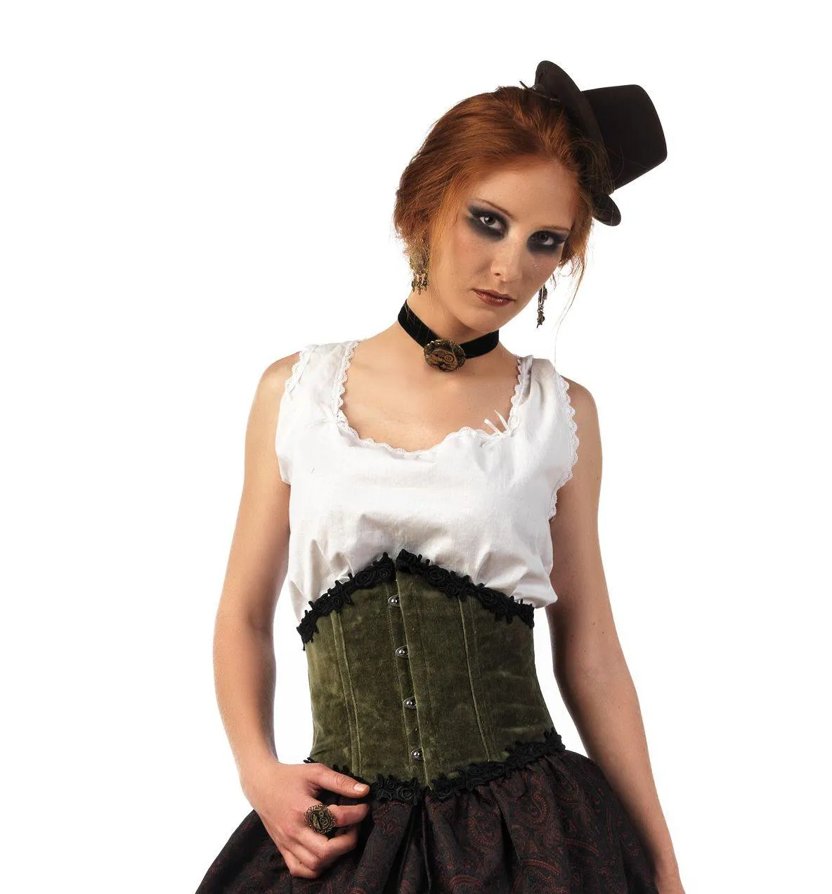 Limit Karneval Historisches Damen Hemd wei&szlig;