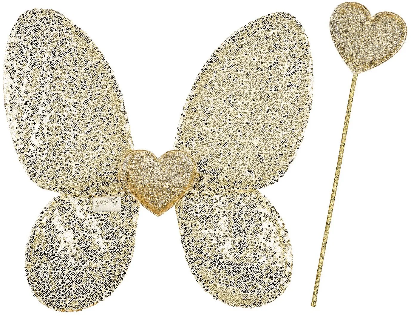 Souza Karneval Flügel Set Kinder Pailletten Phoebe gold