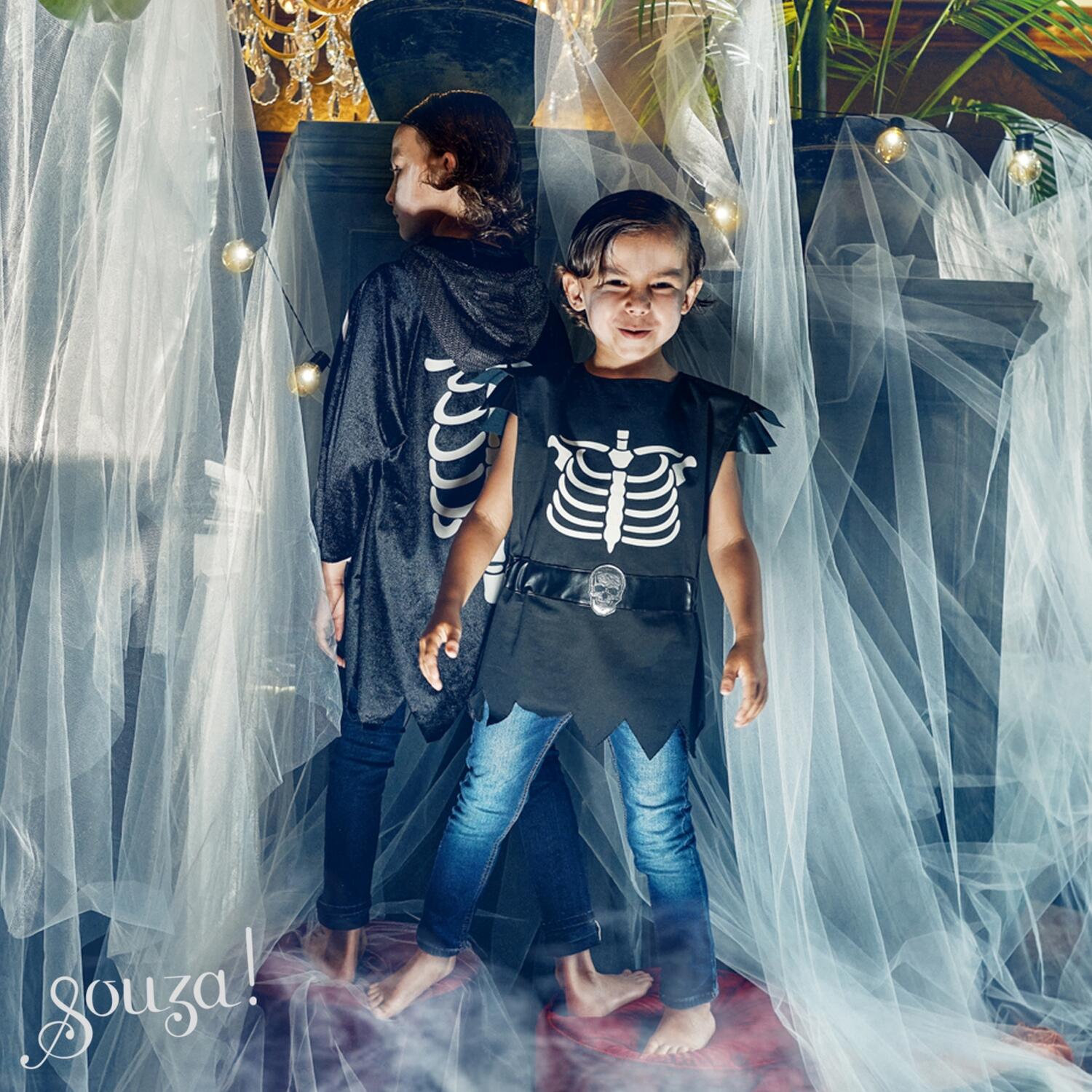 Souza Karneval Halloween Jungen Kost&uuml;m Tunika Casper schwarz