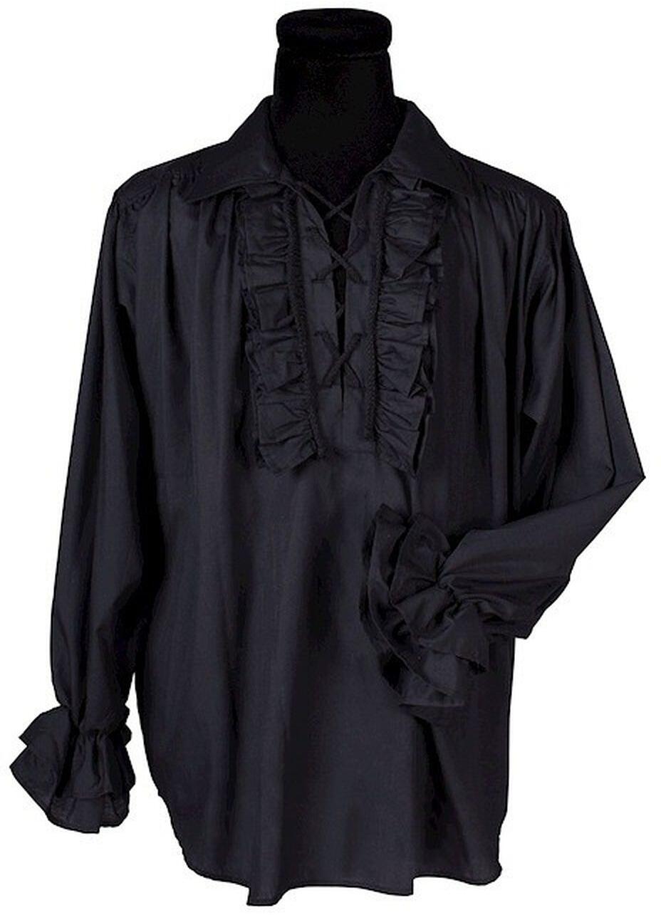 Thetru Karneval Damen Kost&uuml;m Piraten Bluse schwarz