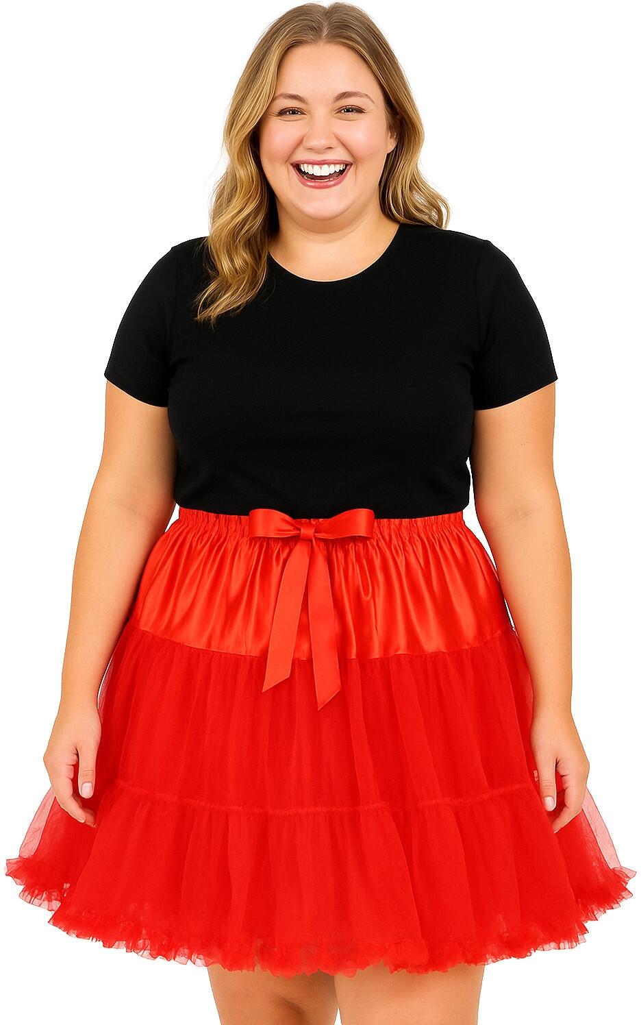 Thetru Karneval Damen Petticoat Volant Rock XXL