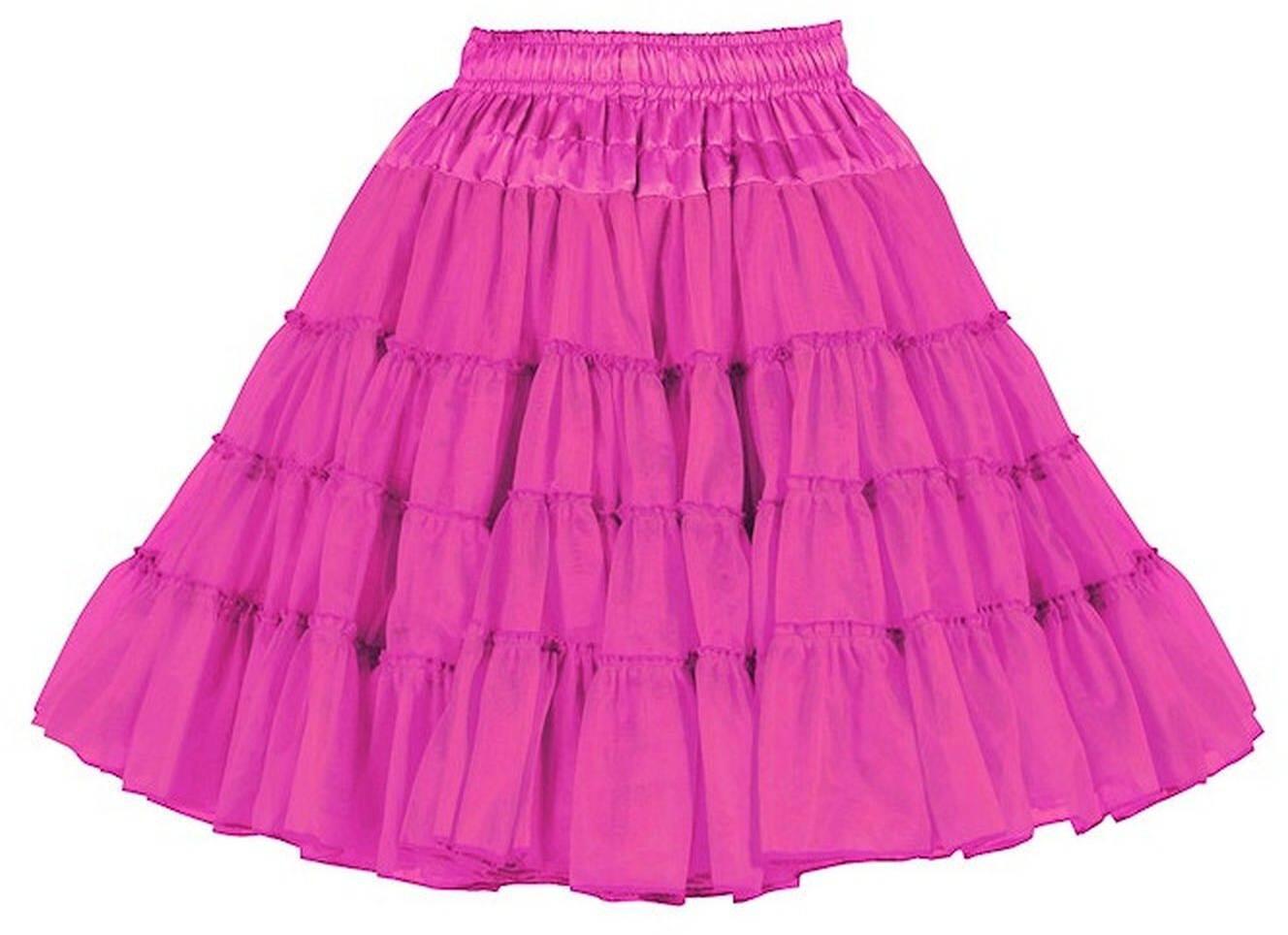 Thetru Karneval Damen Petticoat Volant Rock pink