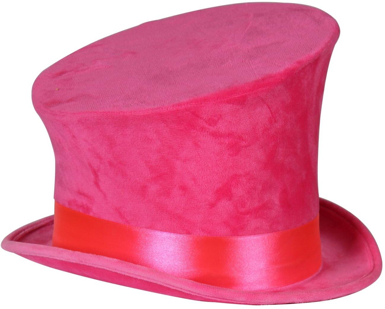 Thetru Karneval Halloween Zylinder asymmetrisch pink