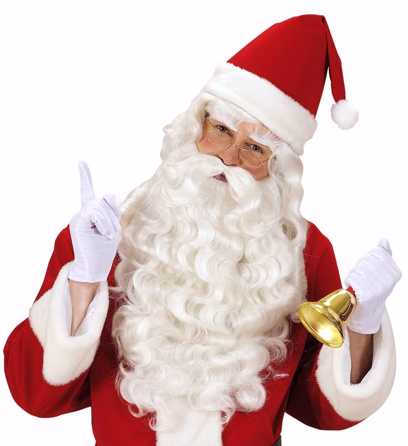Weihnachtsmann Handschuhe wei&szlig;