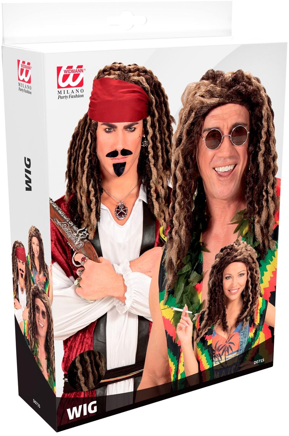 Widmann Karneval Per&uuml;cke Dreadlocks Pirat Rasta