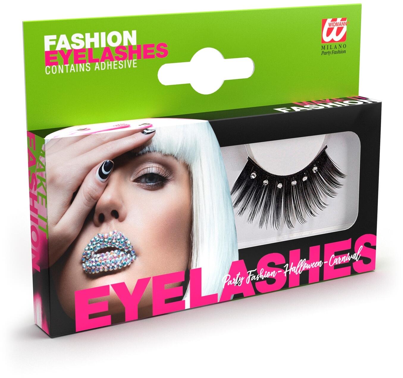 Widmann Karneval Wimpern mit Strass