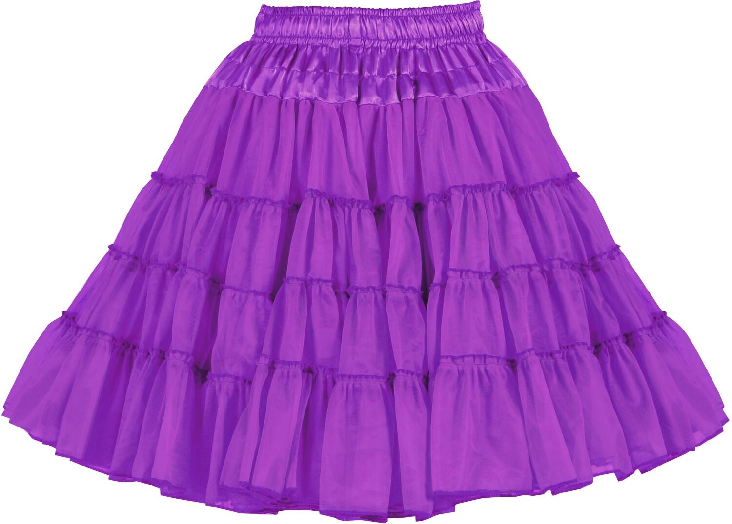 Thetru Karneval Damen Petticoat Volant Rock lila
