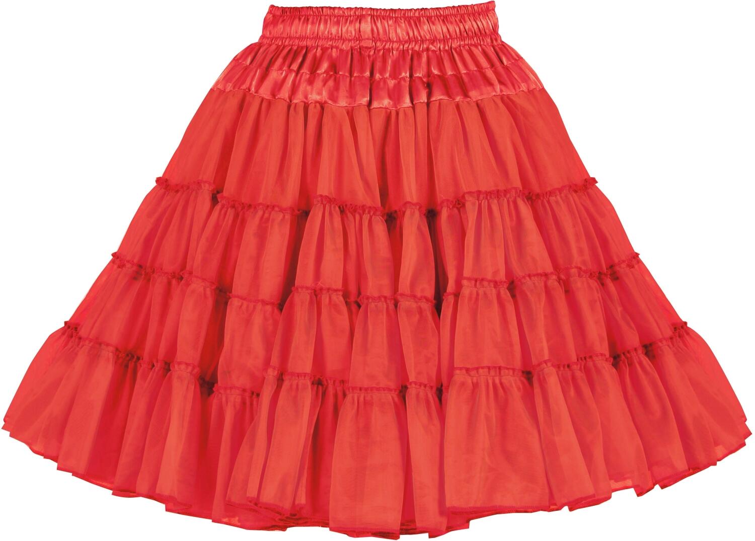 Thetru Karneval Damen Petticoat Volant Rock rot