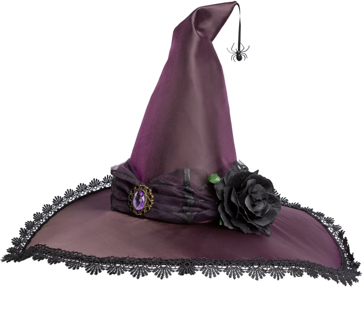 Great Pretenders Karneval Halloween Kinder Hexenhut Amethyst lila