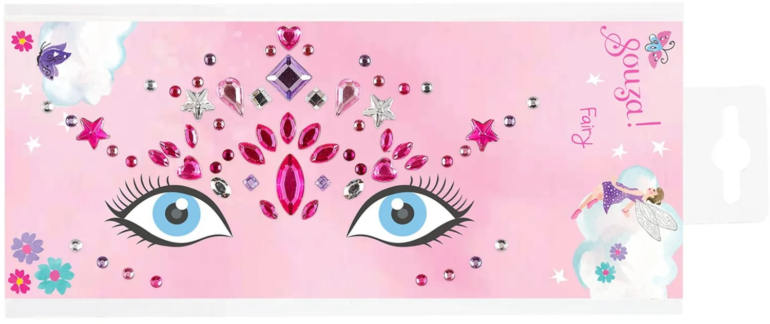 Souza Karneval Gesicht Sticker Fee pink