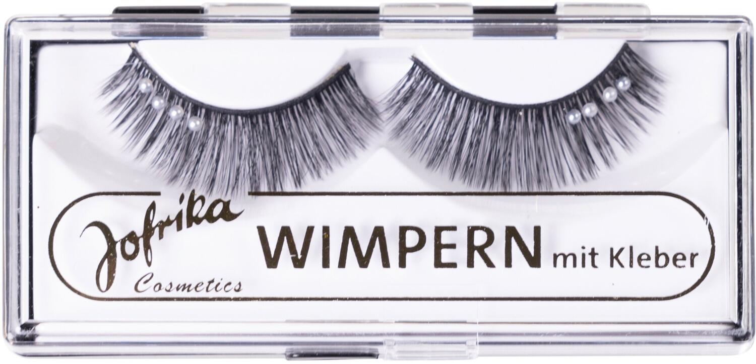 Jofrika Karneval Halloween Wimpern mit Perlen