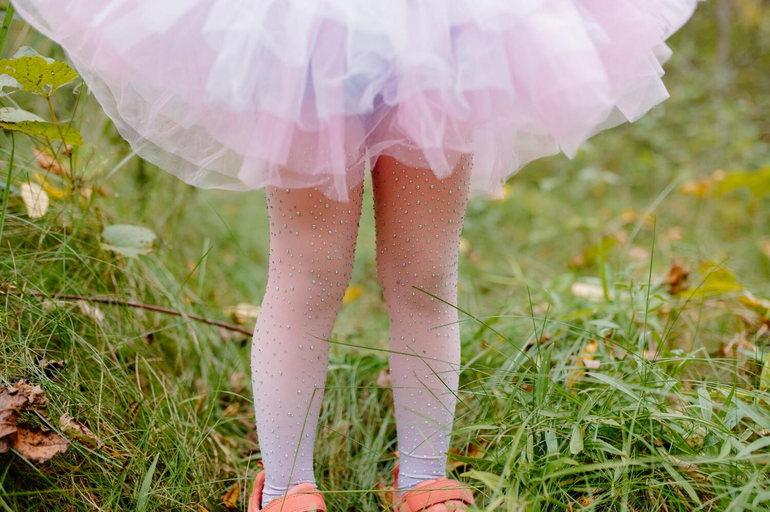 Great Pretenders Kinder Strumpfhose mit Strass Ombre lila rosa blau