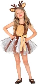 Karneval Mädchen Kostüm Set Reh