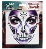 Karneval Halloween Gesicht Sticker Schädel