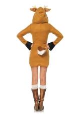 Karneval Damen Kostüm Fleece Reh Cozy Fawn