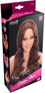 Karneval Damen Perücke Langhaar Gisele braun