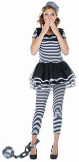 Karneval Damen Kostüm Sträfling Knasti