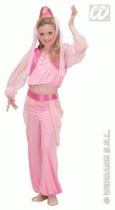 Amscan Mädchen-Kostüm Arabischer Genie - Bunt, Mit Goldmünzen, Altersgrößen 4-12 J.