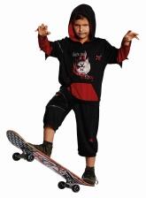 Karneval Halloween Kinder Kost&uuml;m Grusel Skater