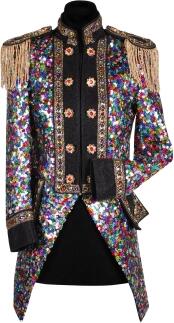 Thetru Karneval Damen Kostüm Jacke Pailletten bunt