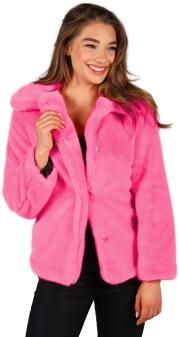 Thetru Karneval Damen Kostüm Jacke Plüsch pink