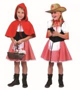 Karneval Mädchen Kostüm Rotkäppchen Cowgirl
